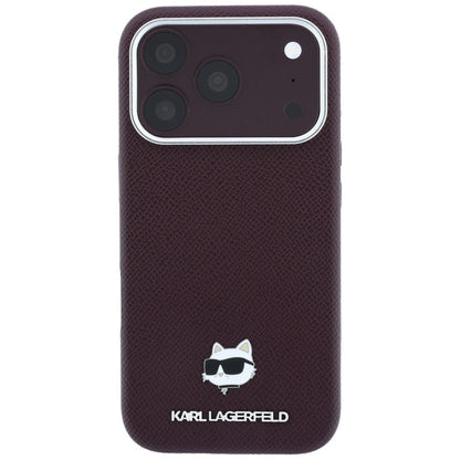MagSafe futrola za Apple iPhone 18 Pro Max / 17 Pro Max, Karl Lagerfeld, Grained Choupette Head, Bordo