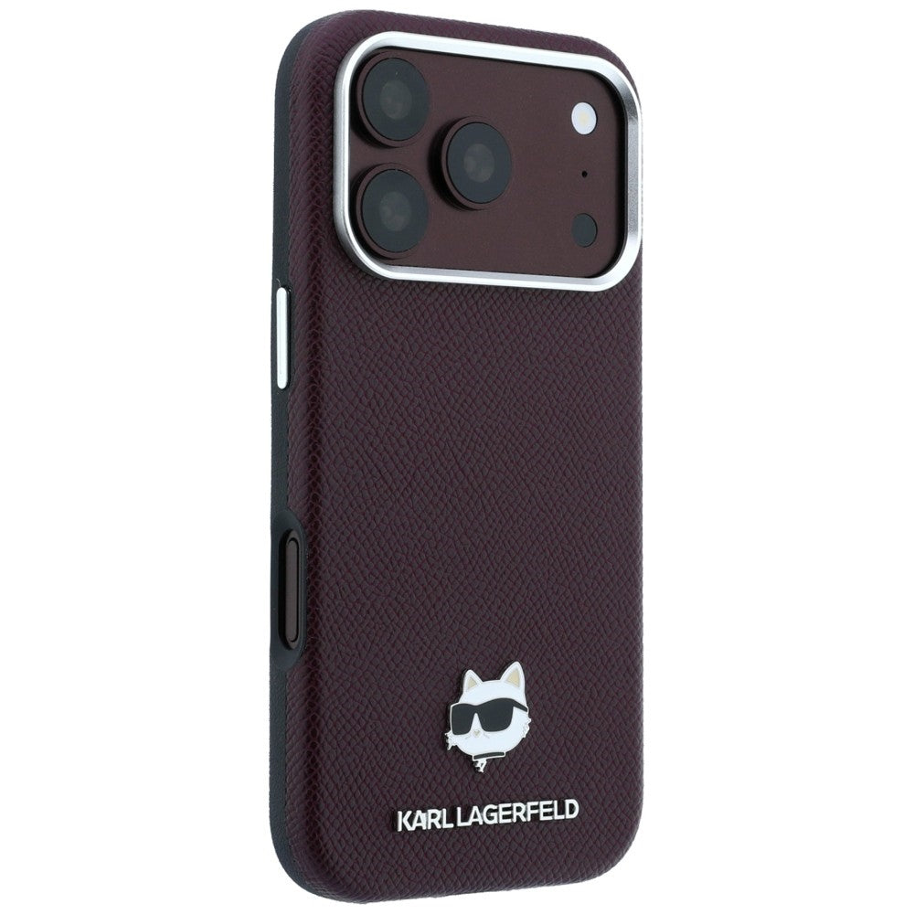 MagSafe futrola za Apple iPhone 18 Pro Max / 17 Pro Max, Karl Lagerfeld, Grained Choupette Head, Bordo