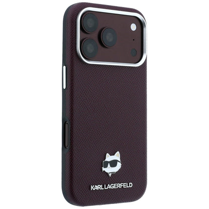 MagSafe futrola za Apple iPhone 18 Pro Max / 17 Pro Max, Karl Lagerfeld, Grained Choupette Head, Bordo