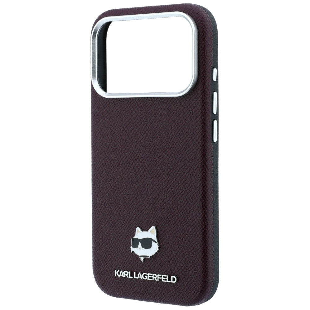 MagSafe futrola za Apple iPhone 18 Pro Max / 17 Pro Max, Karl Lagerfeld, Grained Choupette Head, Bordo
