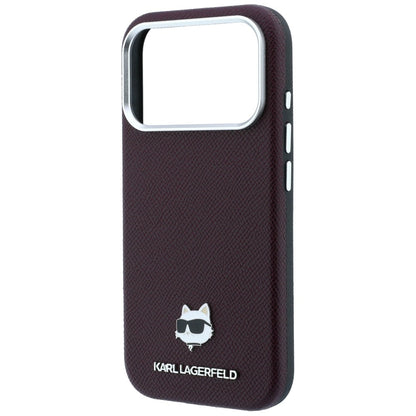 MagSafe futrola za Apple iPhone 18 Pro Max / 17 Pro Max, Karl Lagerfeld, Grained Choupette Head, Bordo