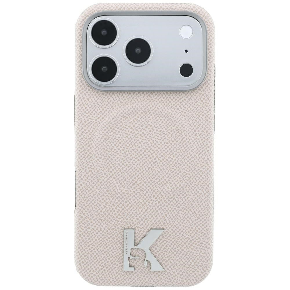 MagSafe futrola za Apple iPhone 18 Pro Max / 17 Pro Max, Karl Lagerfeld, Grained Embossed Ring, Bež