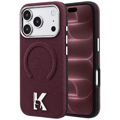MagSafe futrola za Apple iPhone 18 Pro Max / 17 Pro Max, Karl Lagerfeld, Grained Embossed Ring, Bordo