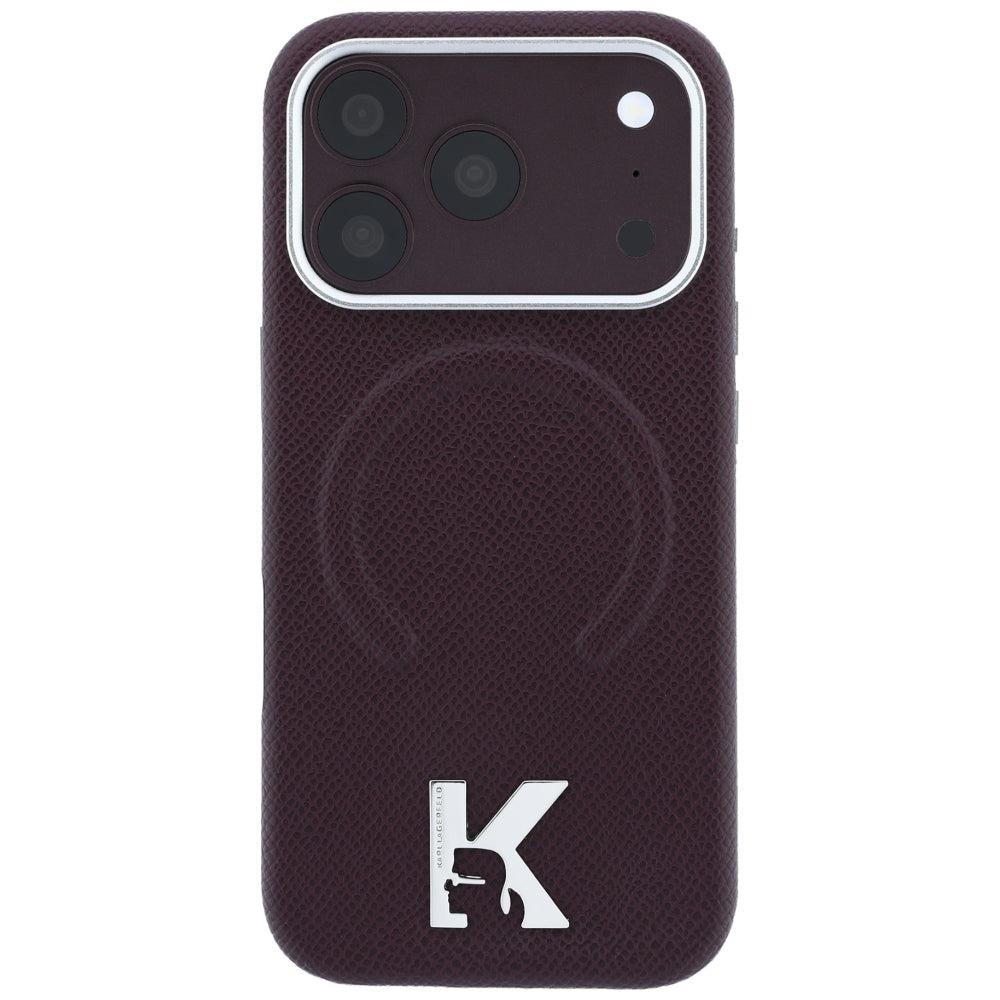 MagSafe futrola za Apple iPhone 18 Pro Max / 17 Pro Max, Karl Lagerfeld, Grained Embossed Ring, Bordo