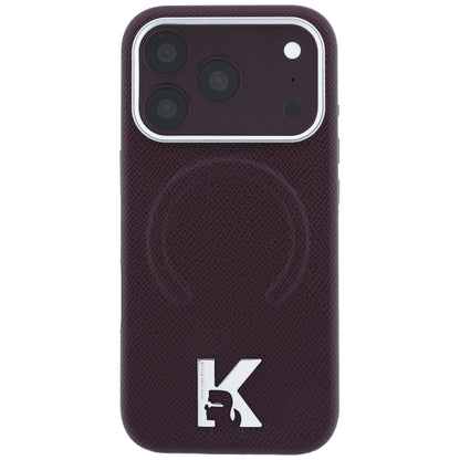 MagSafe futrola za Apple iPhone 18 Pro Max / 17 Pro Max, Karl Lagerfeld, Grained Embossed Ring, Bordo