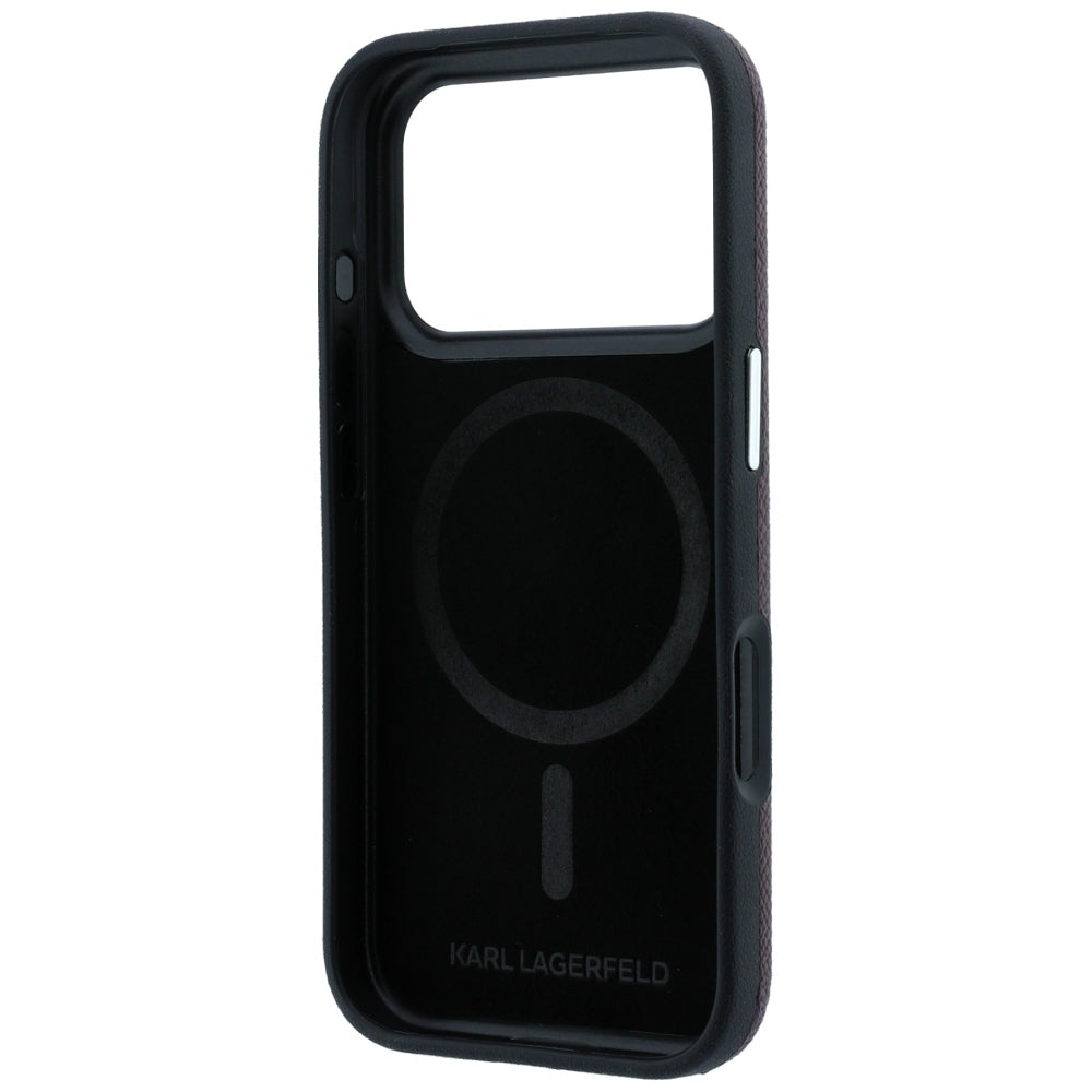 MagSafe futrola za Apple iPhone 18 Pro Max / 17 Pro Max, Karl Lagerfeld, Grained Embossed Ring, Bordo