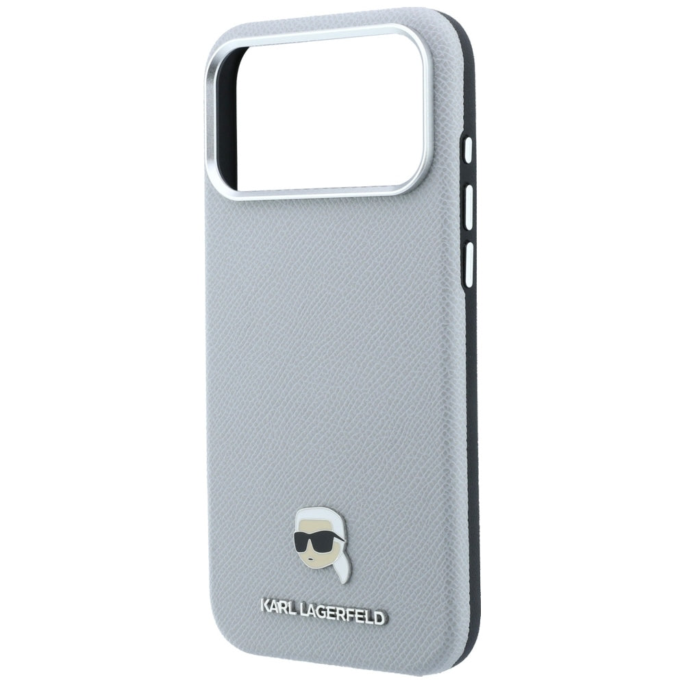 MagSafe futrola za Apple iPhone 18 Pro Max / 17 Pro Max, Karl Lagerfeld, Grained Karl Head's Metal, Siva