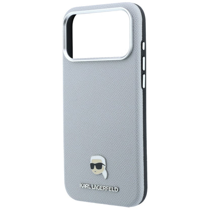 MagSafe futrola za Apple iPhone 18 Pro Max / 17 Pro Max, Karl Lagerfeld, Grained Karl Head's Metal, Siva