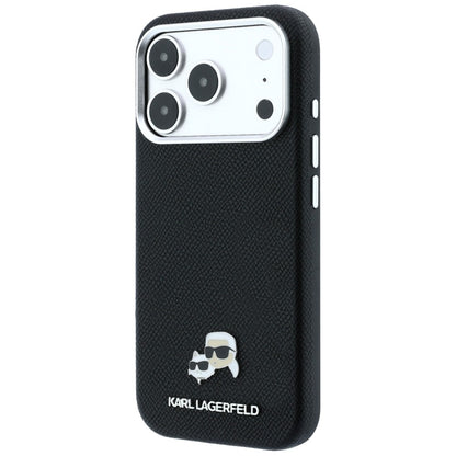 MagSafe futrola za Apple iPhone 18 Pro Max / 17 Pro Max, Karl Lagerfeld, Grained KC Heads, Crna