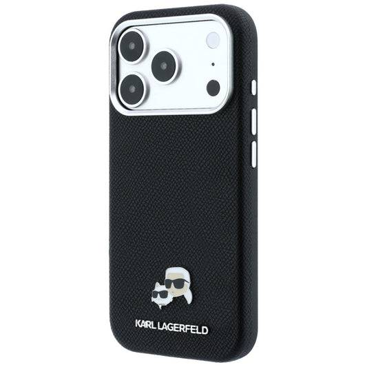 MagSafe futrola za Apple iPhone 18 Pro Max / 17 Pro Max, Karl Lagerfeld, Grained KC Heads, Crna