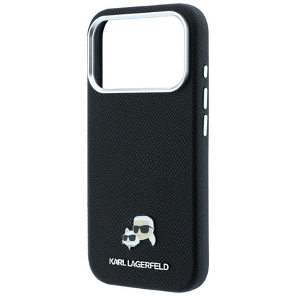 MagSafe futrola za Apple iPhone 18 Pro Max / 17 Pro Max, Karl Lagerfeld, Grained KC Heads, Crna