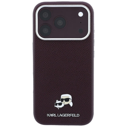 MagSafe futrola za Apple iPhone 18 Pro Max / 17 Pro Max, Karl Lagerfeld, Grained KC Heads, Bordo