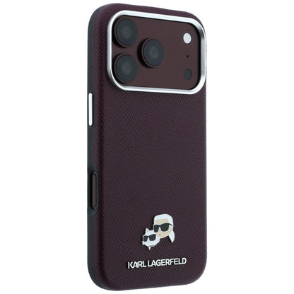 MagSafe futrola za Apple iPhone 18 Pro Max / 17 Pro Max, Karl Lagerfeld, Grained KC Heads, Bordo