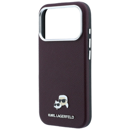 MagSafe futrola za Apple iPhone 18 Pro Max / 17 Pro Max, Karl Lagerfeld, Grained KC Heads, Bordo