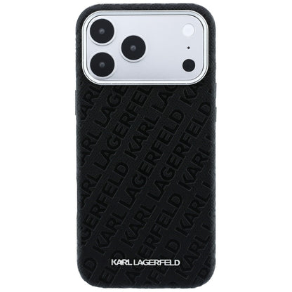 MagSafe futrola za Apple iPhone 18 Pro Max / 17 Pro Max, Karl Lagerfeld, Grained Metal Logo, Crna