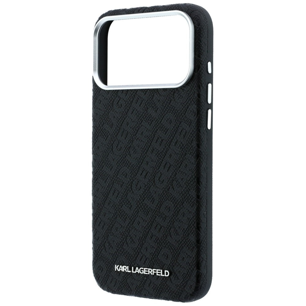 MagSafe futrola za Apple iPhone 18 Pro Max / 17 Pro Max, Karl Lagerfeld, Grained Metal Logo, Crna