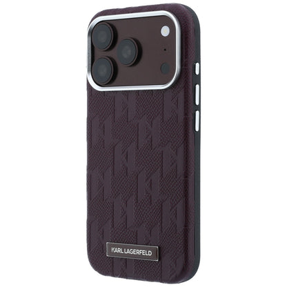 MagSafe futrola za Apple iPhone 18 Pro Max / 17 Pro Max, Karl Lagerfeld, Grained Mono Resin Logo, Bordo