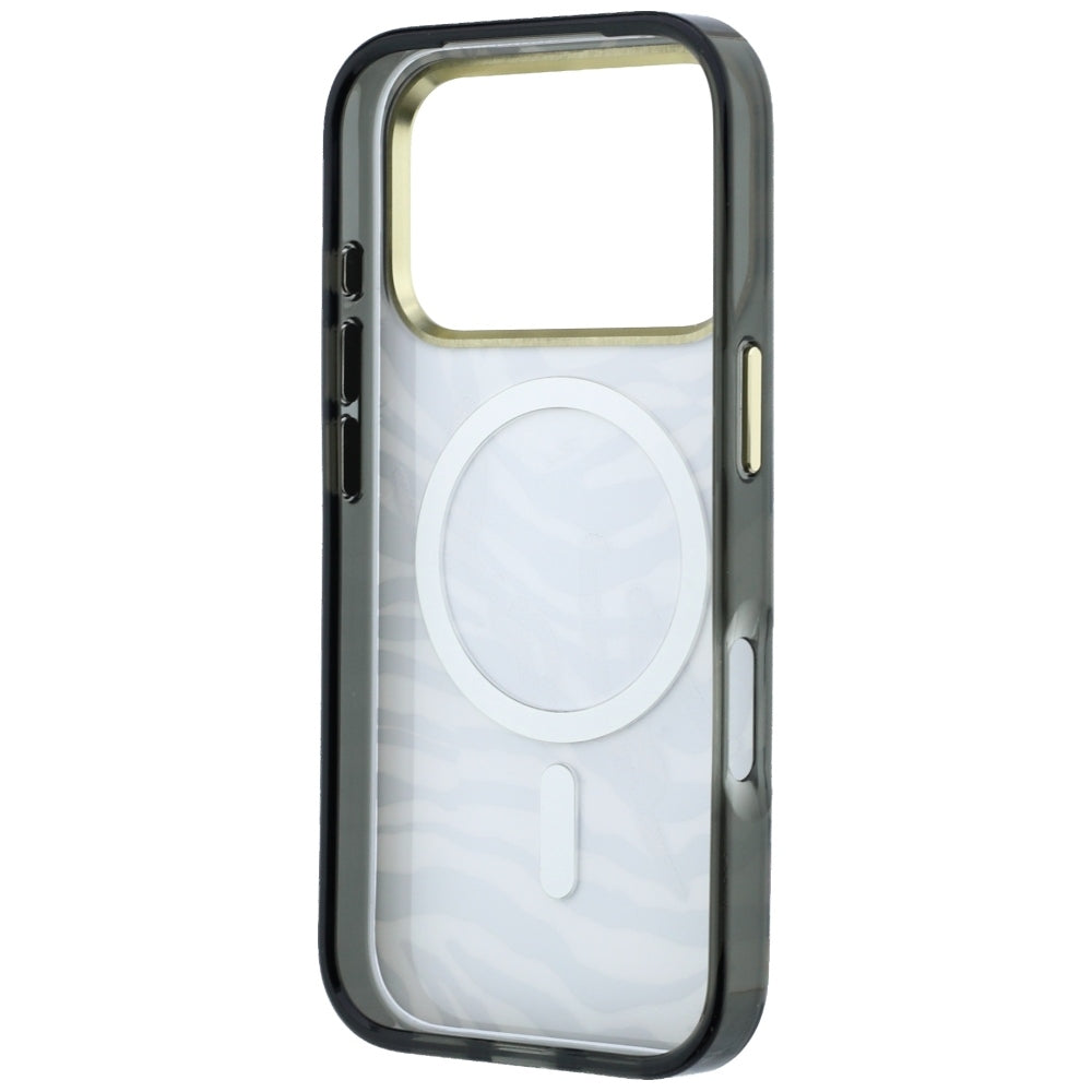 MagSafe futrola za Apple iPhone 18 Pro Max / 17 Pro Max, Karl Lagerfeld, HC IML Signature Zebra Glitter Gold, Crna