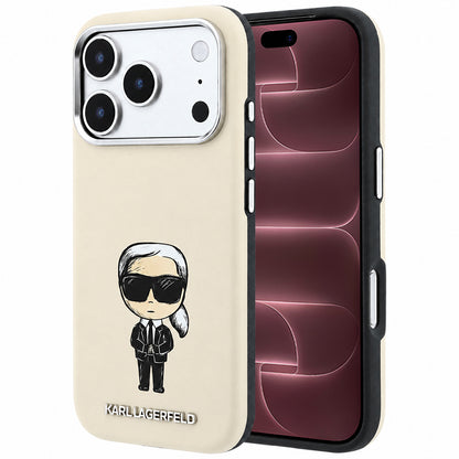 MagSafe futrola za Apple iPhone 18 Pro Max / 17 Pro Max, Karl Lagerfeld, Ikonik Sketch, Bež