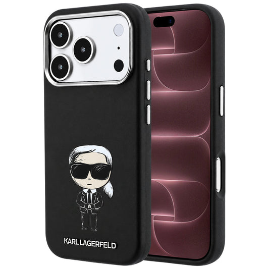 MagSafe futrola za Apple iPhone 18 Pro Max / 17 Pro Max, Karl Lagerfeld, Ikonik Sketch, Crna