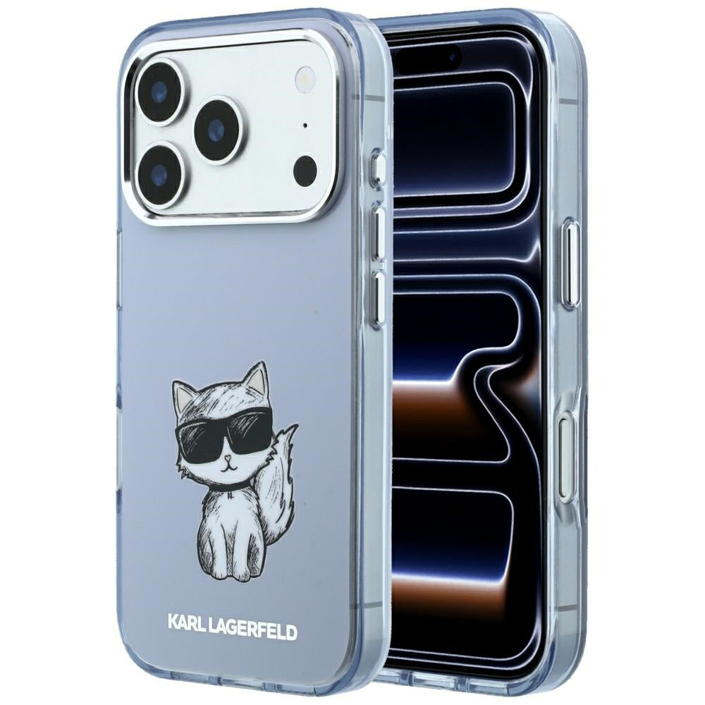 MagSafe futrola za Apple iPhone 18 Pro Max / 17 Pro Max, Karl Lagerfeld, IML Choupette Body Sketch Print, Plava
