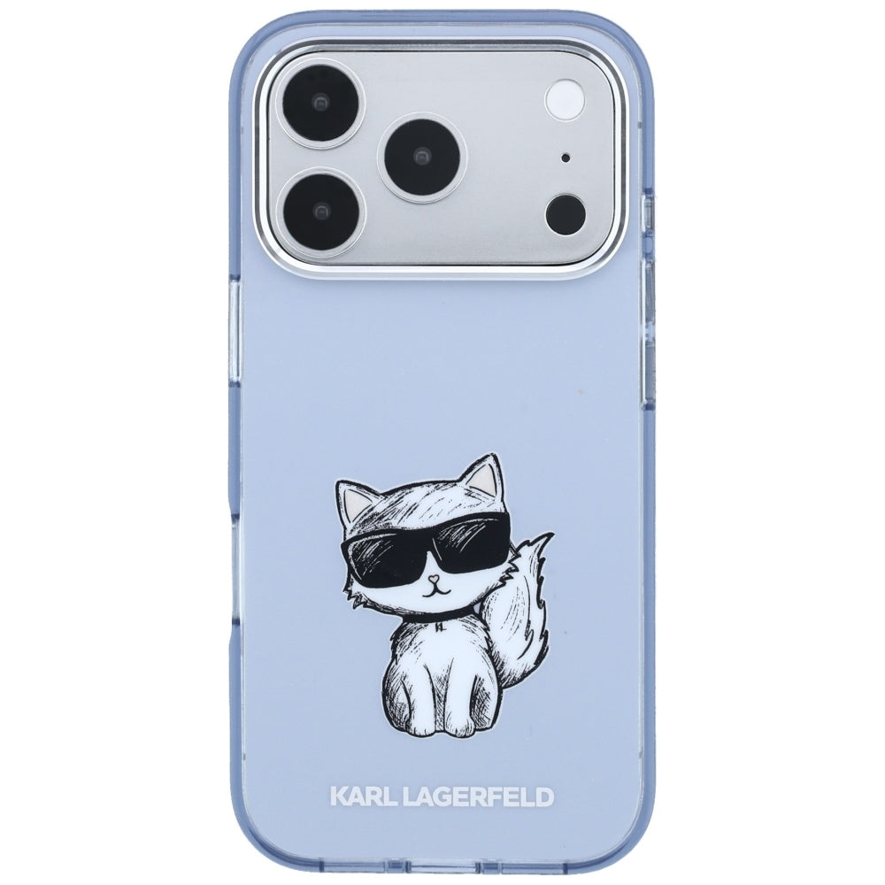 MagSafe futrola za Apple iPhone 18 Pro Max / 17 Pro Max, Karl Lagerfeld, IML Choupette Body Sketch Print, Plava