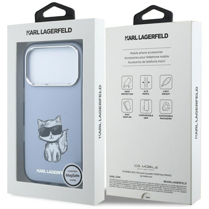 MagSafe futrola za Apple iPhone 18 Pro Max / 17 Pro Max, Karl Lagerfeld, IML Choupette Body Sketch Print, Plava