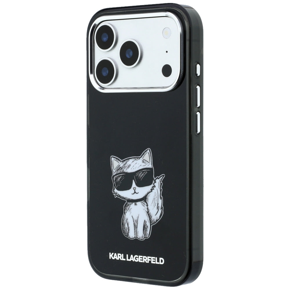 MagSafe futrola za Apple iPhone 18 Pro Max / 17 Pro Max, Karl Lagerfeld, IML Choupette Body Sketch Print, Crna