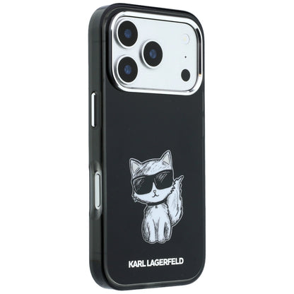 MagSafe futrola za Apple iPhone 18 Pro Max / 17 Pro Max, Karl Lagerfeld, IML Choupette Body Sketch Print, Crna