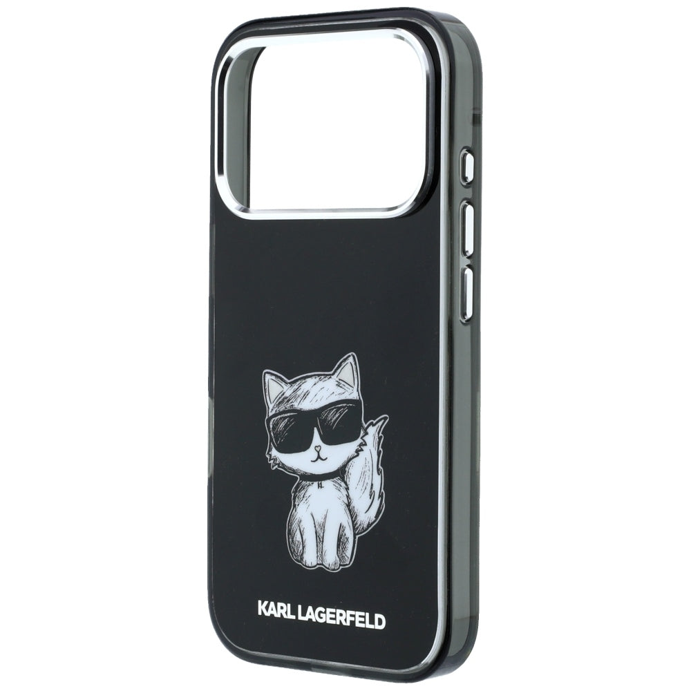 MagSafe futrola za Apple iPhone 18 Pro Max / 17 Pro Max, Karl Lagerfeld, IML Choupette Body Sketch Print, Crna