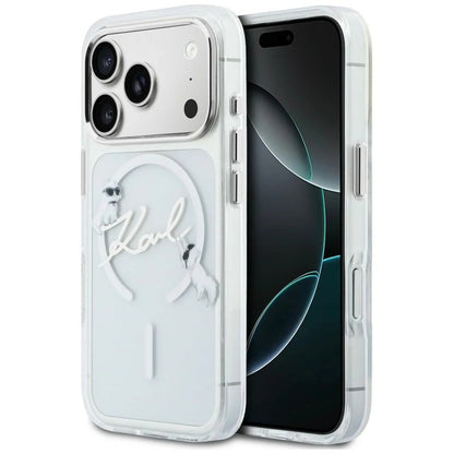 MagSafe futrola za Apple iPhone 18 Pro Max / 17 Pro Max, Karl Lagerfeld, IML Choupette Karl Script Logo, Providna