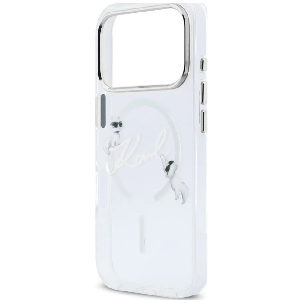 MagSafe futrola za Apple iPhone 18 Pro Max / 17 Pro Max, Karl Lagerfeld, IML Choupette Karl Script Logo, Providna
