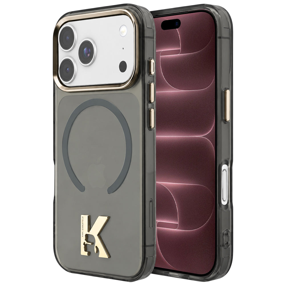 MagSafe maska za Apple iPhone 18 Pro Max / 17 Pro Max, Karl Lagerfeld, IML Karl Head Logo, crna