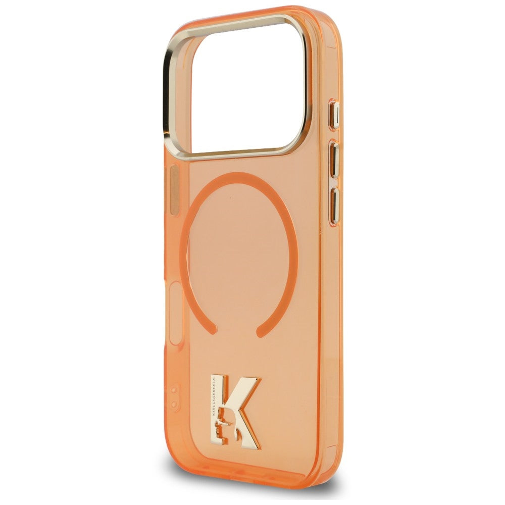 MagSafe maska za Apple iPhone 18 Pro Max / 17 Pro Max, Karl Lagerfeld, IML Karl Head Logo, narandžasta