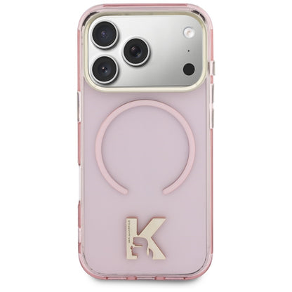 MagSafe maska za Apple iPhone 18 Pro Max / 17 Pro Max, Karl Lagerfeld, IML Karl Head Logo, roze