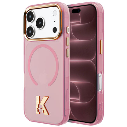 MagSafe maska za Apple iPhone 18 Pro Max / 17 Pro Max, Karl Lagerfeld, IML Karl Head Logo, roze
