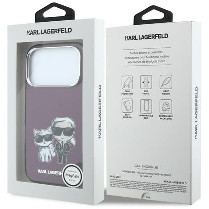 MagSafe futrola za Apple iPhone 18 Pro Max / 17 Pro Max, Karl Lagerfeld, IML KC Bodies Sketch Print, Bordo