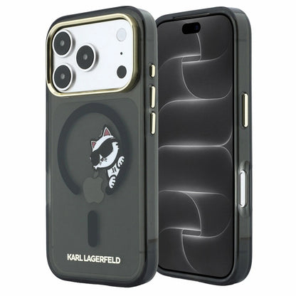 MagSafe futrola za Apple iPhone 18 Pro Max / 17 Pro Max, Karl Lagerfeld, IML Peekaboo Print and Metal Frame, Crna
