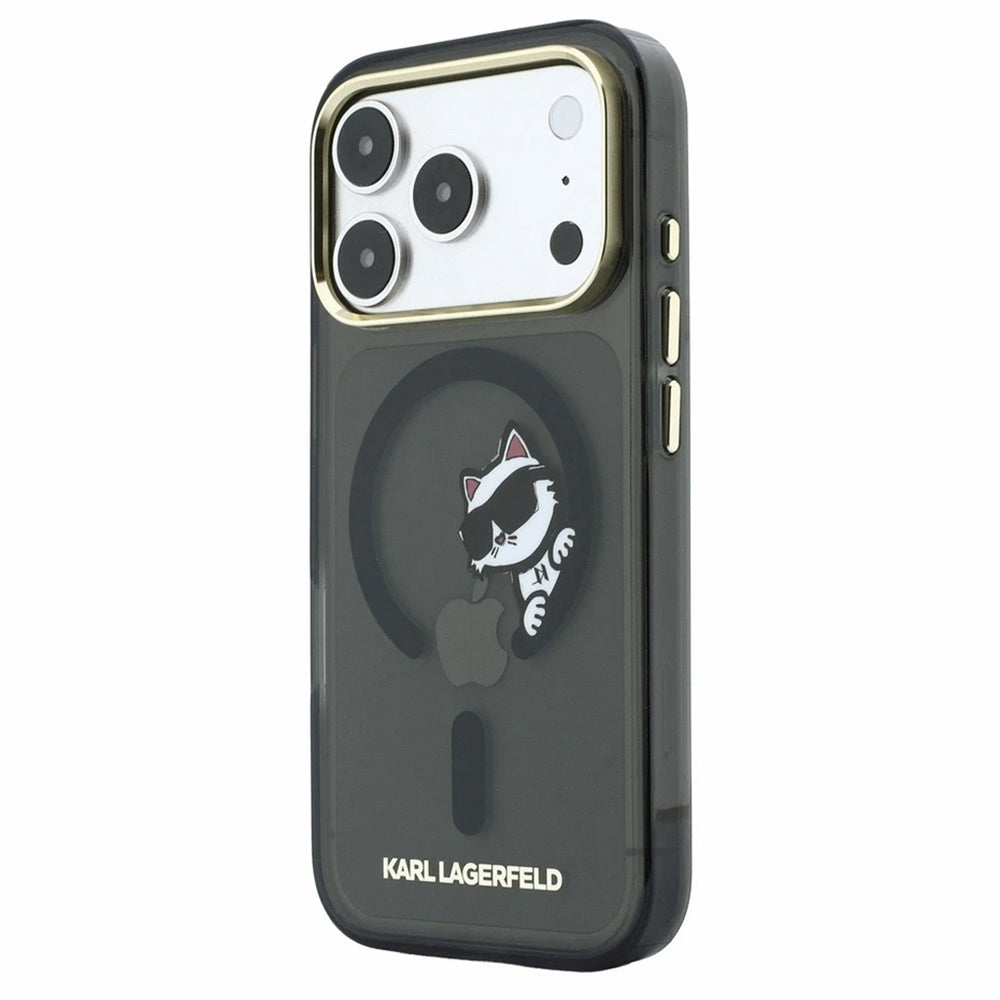 MagSafe futrola za Apple iPhone 18 Pro Max / 17 Pro Max, Karl Lagerfeld, IML Peekaboo Print and Metal Frame, Crna