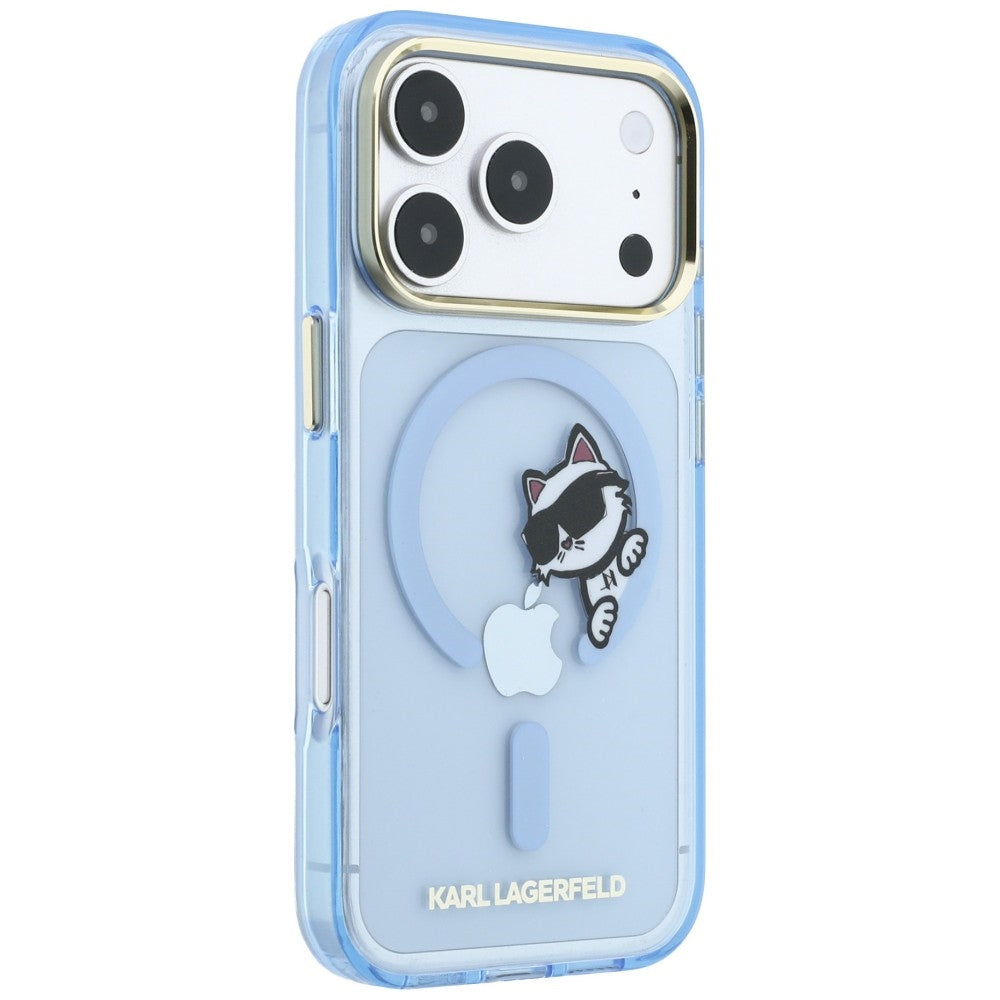 MagSafe maska za Apple iPhone 18 Pro Max / 17 Pro Max, Karl Lagerfeld, IML Peekaboo Print and Metal Frame, plava