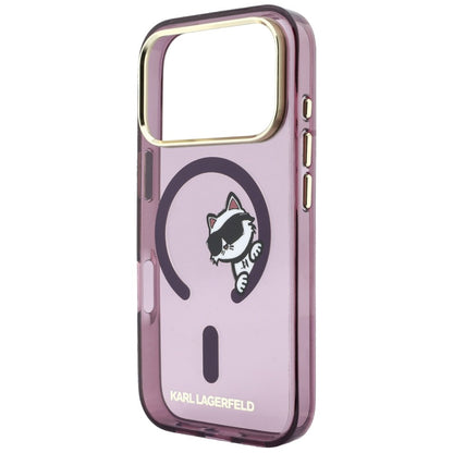 MagSafe futrola za Apple iPhone 18 Pro Max / 17 Pro Max, Karl Lagerfeld, IML Peekaboo Print i Metal Frame, Bordo