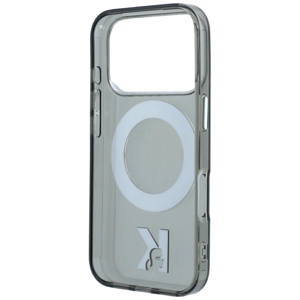 MagSafe futrola za Apple iPhone 18 Pro Max / 17 Pro Max, Karl Lagerfeld, IML Ring Stand Kameo Metal, Crna