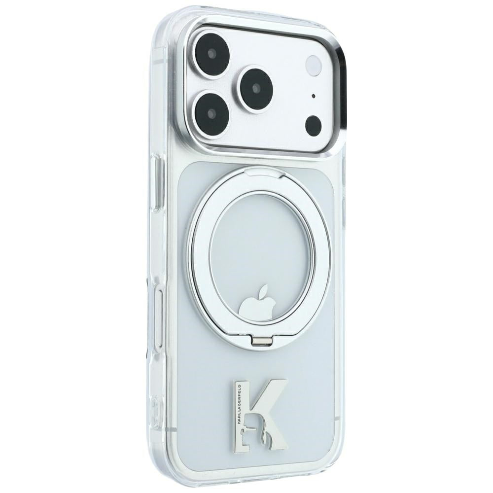 MagSafe futrola za Apple iPhone 18 Pro Max / 17 Pro Max, Karl Lagerfeld, IML Ring Stand Kameo Metal, Providna