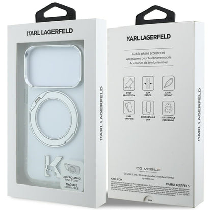 MagSafe futrola za Apple iPhone 18 Pro Max / 17 Pro Max, Karl Lagerfeld, IML Ring Stand Kameo Metal, Providna
