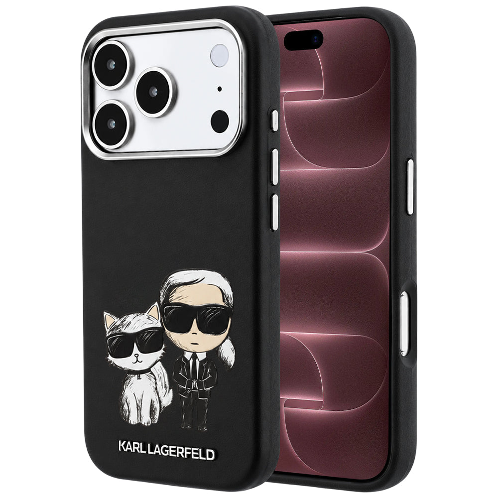 MagSafe futrola za Apple iPhone 18 Pro Max / 17 Pro Max, Karl Lagerfeld, KC Bodies Sketch, Crna