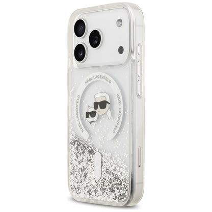 MagSafe futrola za Apple iPhone 18 Pro Max / 17 Pro Max, Karl Lagerfeld, Liquid Glitter Karl & Choupette Head's, Providna