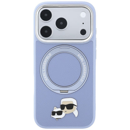 MagSafe futrola za Apple iPhone 18 Pro Max / 17 Pro Max, Karl Lagerfeld, Ring Stand 360 Karl & Choupette Pin, Plava
