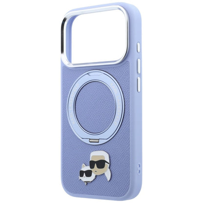 MagSafe futrola za Apple iPhone 18 Pro Max / 17 Pro Max, Karl Lagerfeld, Ring Stand 360 Karl & Choupette Pin, Plava