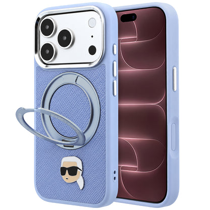 MagSafe maska za Apple iPhone 18 Pro Max / 17 Pro Max, Karl Lagerfeld, Ring Stand 360 Karl Pin, plava