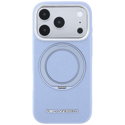 MagSafe futrola za Apple iPhone 18 Pro Max / 17 Pro Max, Karl Lagerfeld, Ring Stand 360 Saffiano, Plava